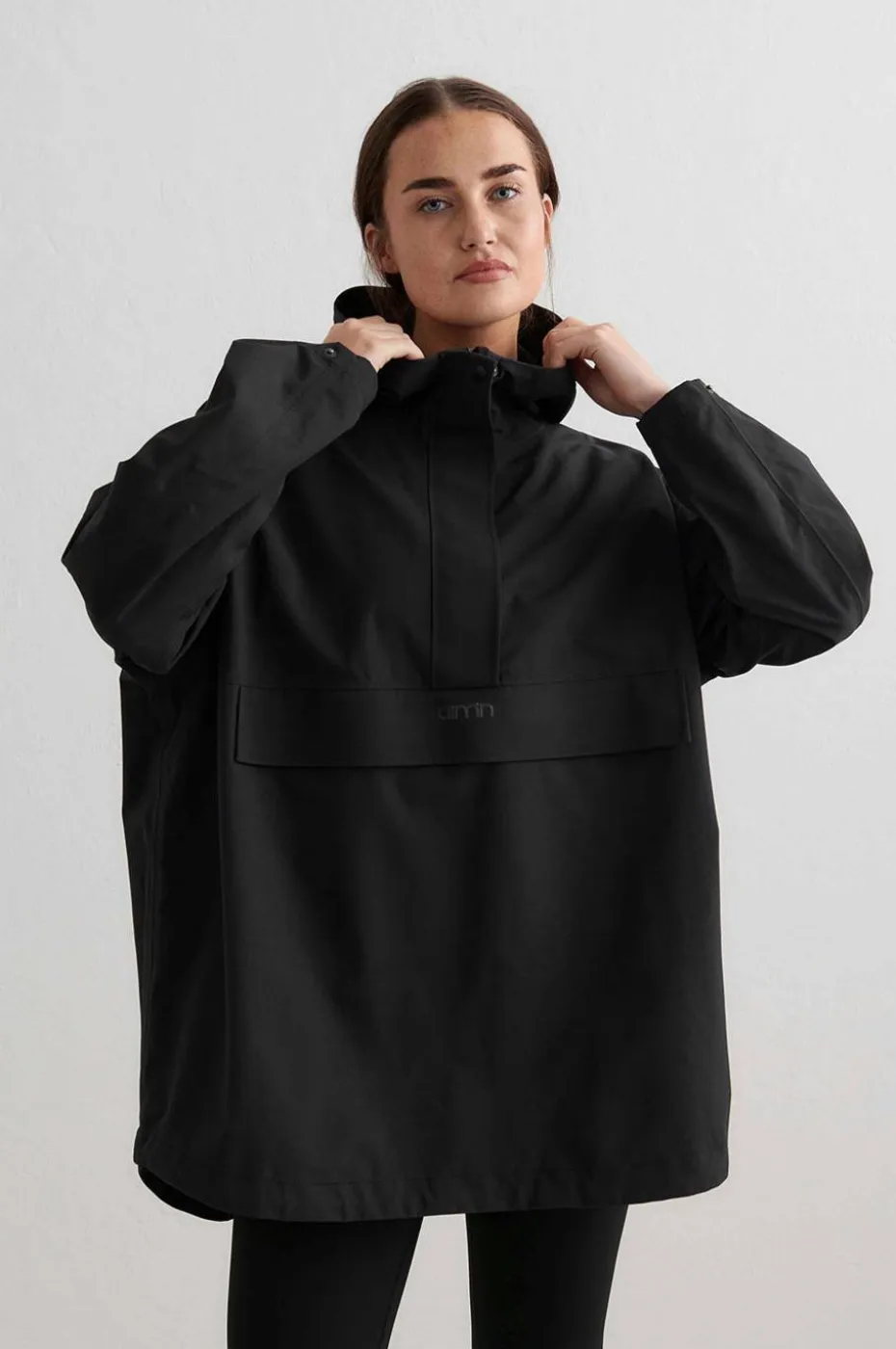 Aim'n Anorakk Black Oversized Anorak