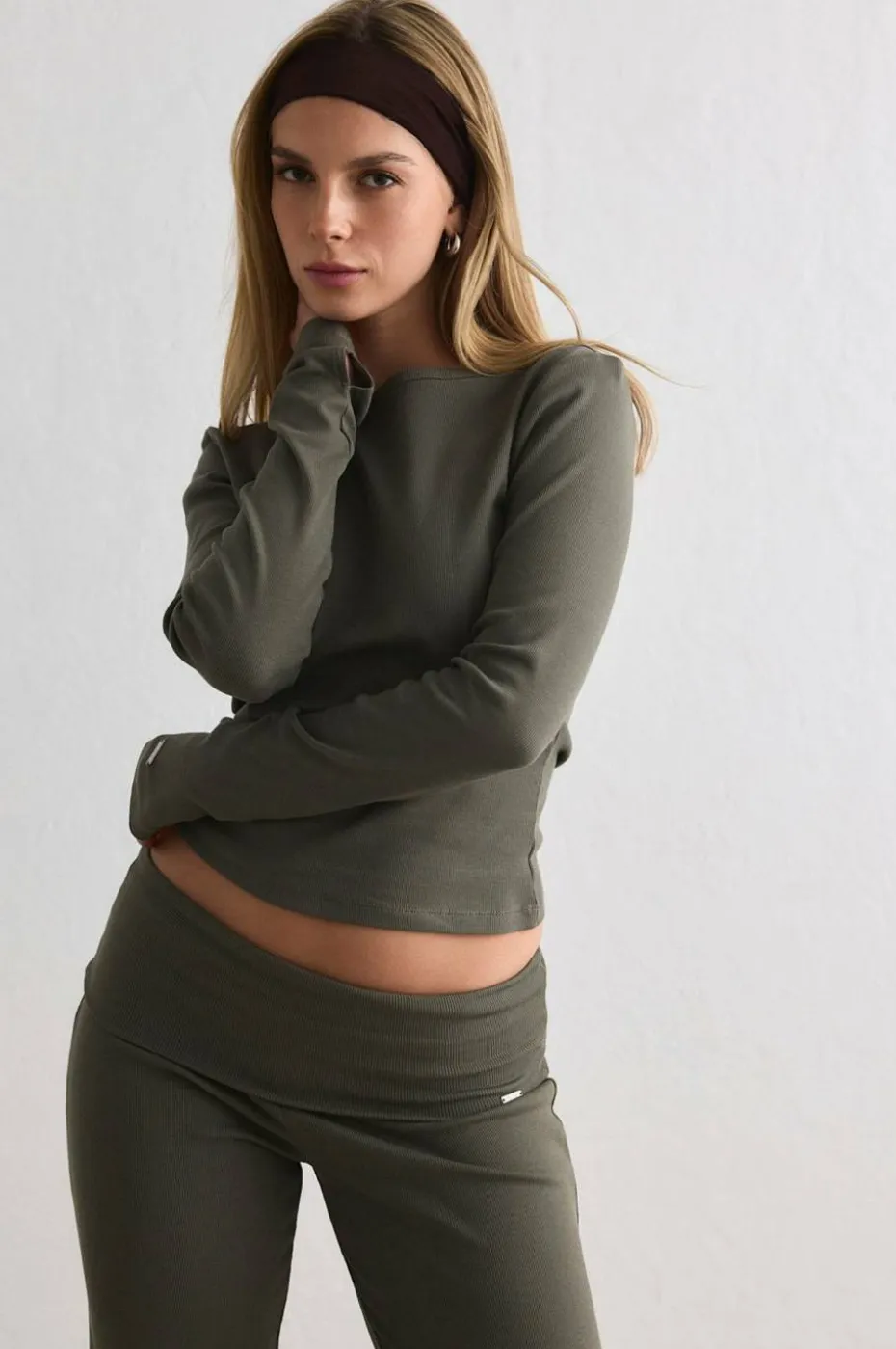Aim'n Topp Ease Ribbed Long Sleeve Top