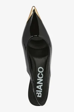 Bianco Pumps biaKristin Kitten Heel Slingback Metal Toecap Patent