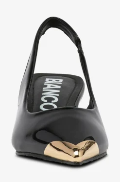 Bianco Pumps biaKristin Kitten Heel Slingback Metal Toecap Patent