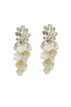BOW19 Details Øreringer Leaf Big Stone Earrings