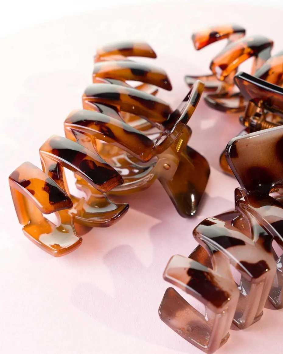 Brushworks Tortoiseshell Claw Clips - 3 Pack