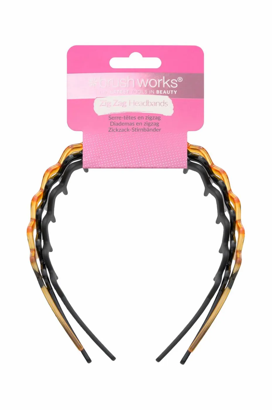 Brushworks Zig Zag Headband - 3 Pack