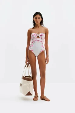 By Malina Badedrakt Mandy Bamboo-ring Bandeau Swimsuit