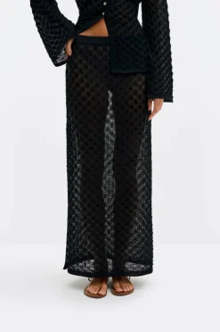 By Malina Maxi skjørt Fannie Pointelle Knitted