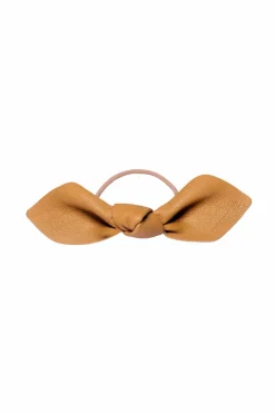 Corinne Leather Bow Big Hair Tie