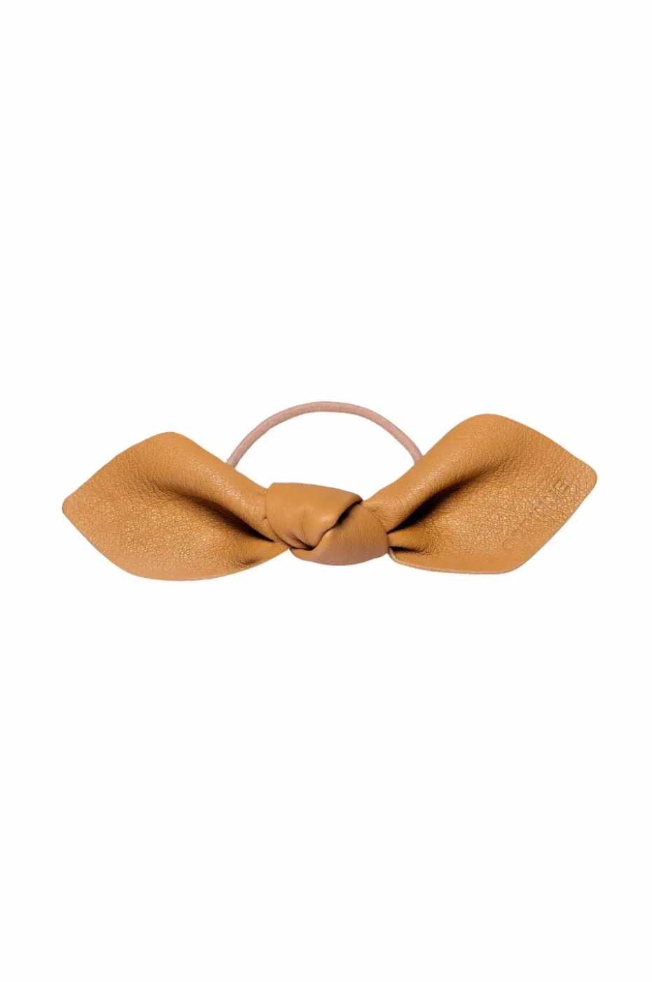 Corinne Leather Bow Big Hair Tie