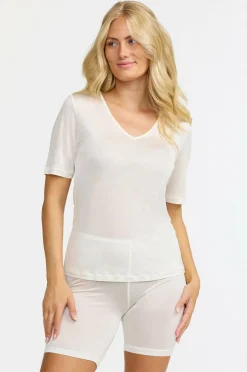 Damella Topp Short Sleeve i silke