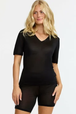 Damella Topp Short Sleeve i silke
