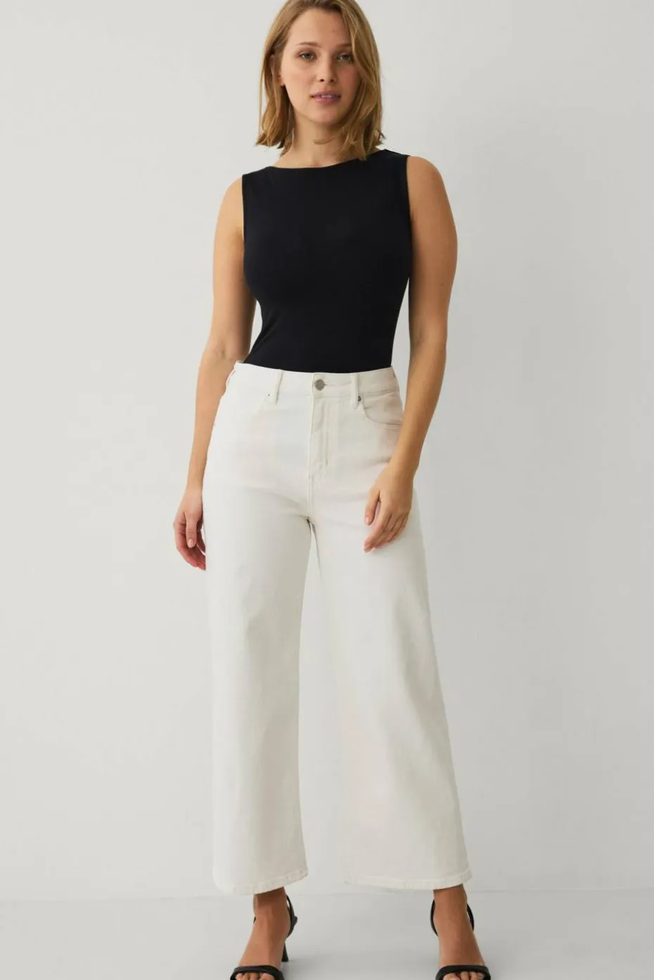 Ellos Collection Avkortede jeans med brede bein