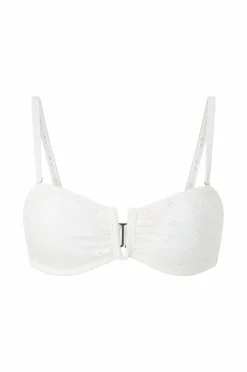 Ellos Collection Bandeau-bikinioverdel med broderie anglaise