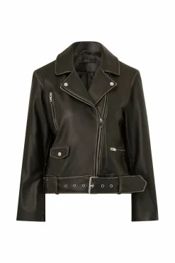 Ellos Collection Biker jakke i skinn Premium