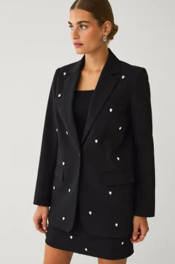 Ellos Collection Blazer med rhinstener