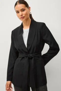 Ellos Collection Blazer med slips og sjalkrage