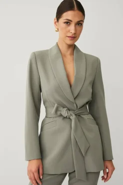 Ellos Collection Blazer med slips og sjalkrage