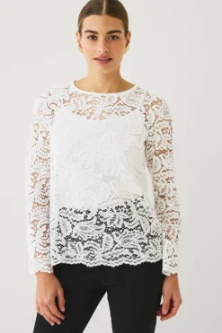 Ellos Collection Blondebluse med lange ermer