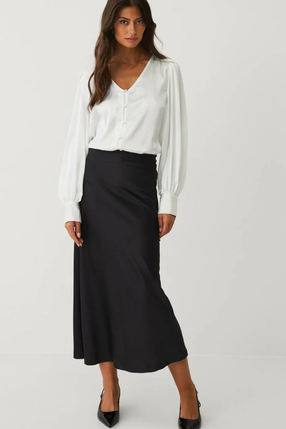 Ellos Collection Bluse i sateng