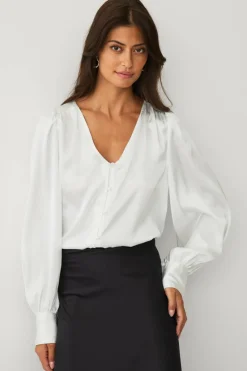 Ellos Collection Bluse i sateng