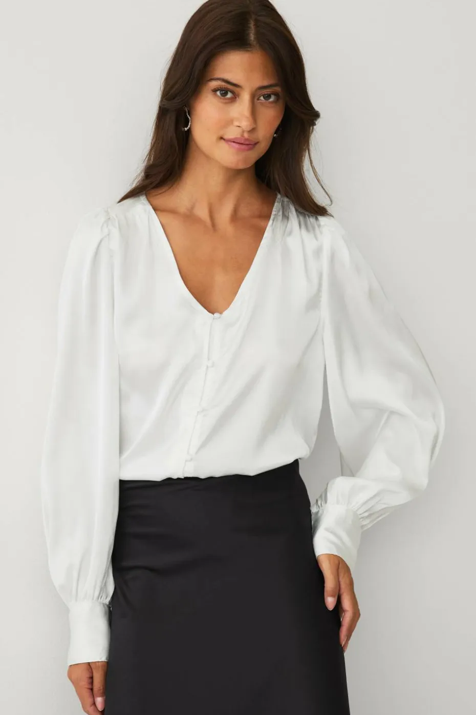 Ellos Collection Bluse i sateng