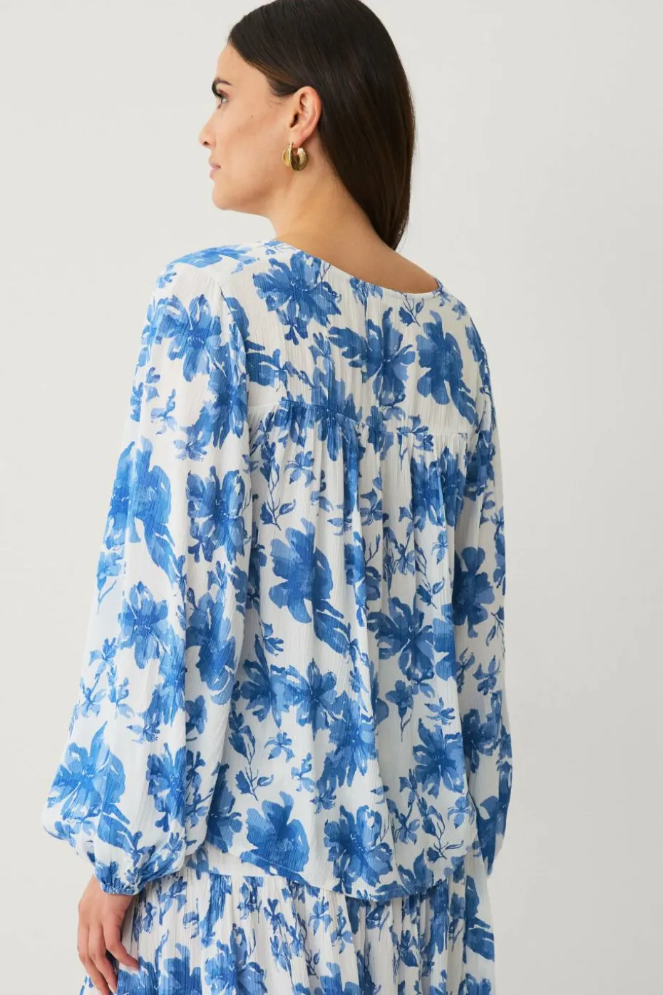 Ellos Collection Bluse i krøllete viskose