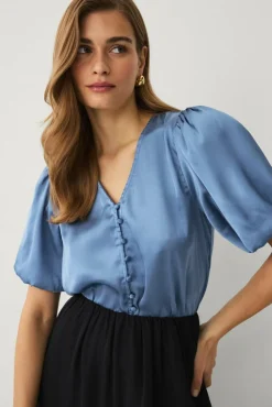 Ellos Collection Bluse i sateng