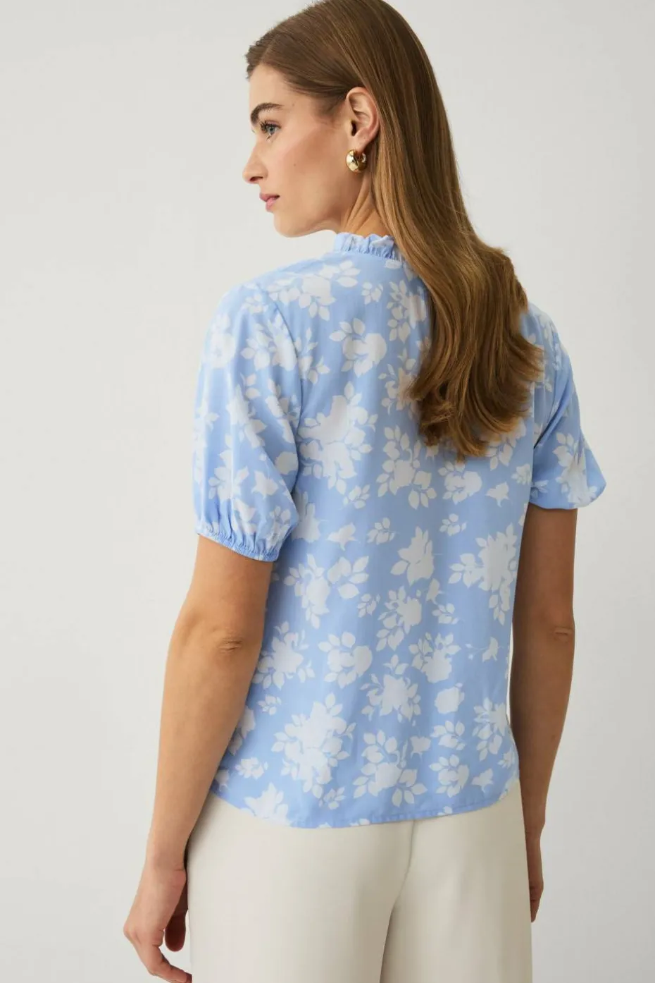 Ellos Collection Bluse med volang