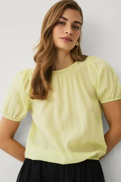 Ellos Collection Bluse med puffermer