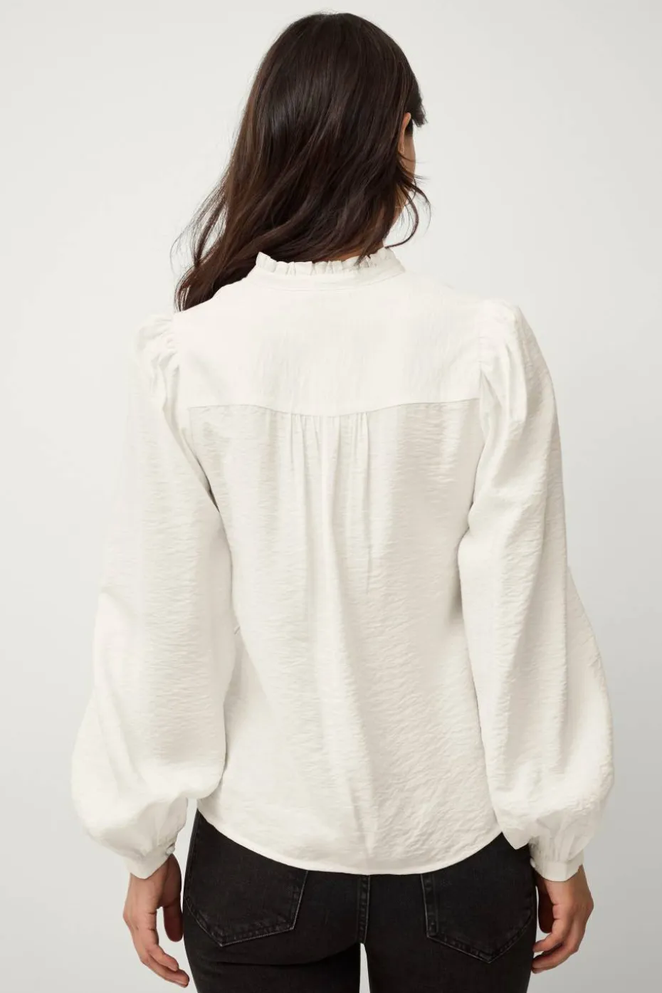 Ellos Collection Bluse med volangdetalj