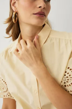 Ellos Collection Bluse med brodert hullmønster
