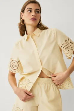 Ellos Collection Bluse med brodert hullmønster