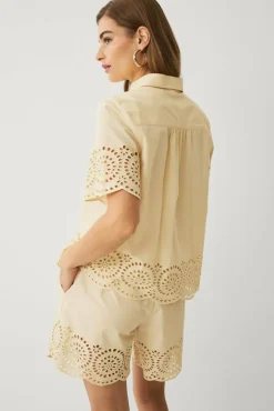 Ellos Collection Bluse med brodert hullmønster
