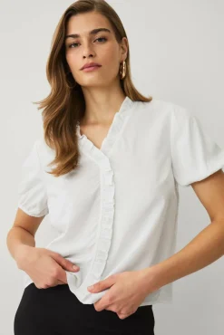 Ellos Collection Bluse med volang
