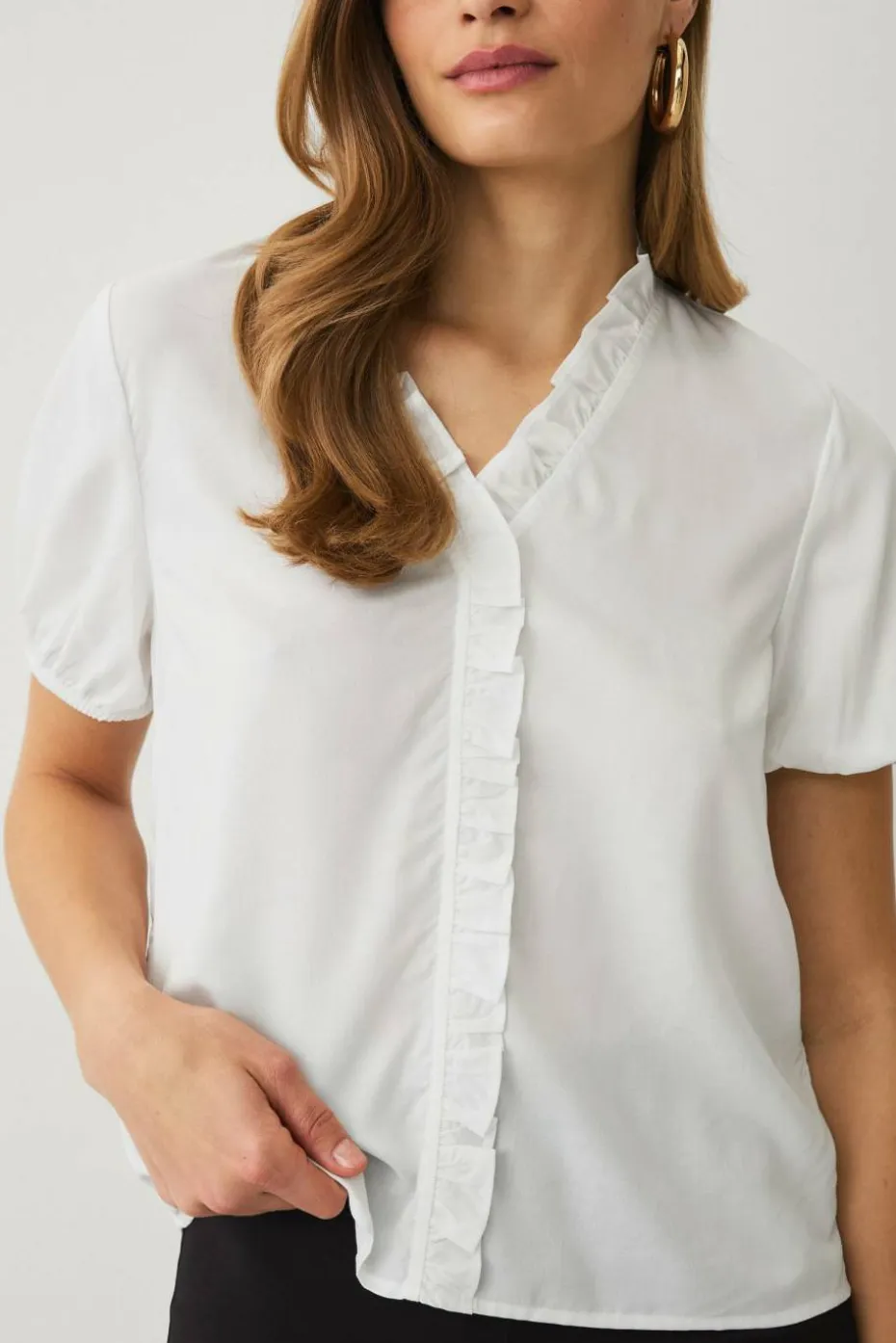 Ellos Collection Bluse med volang