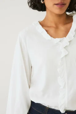 Ellos Collection Bluse med volanger