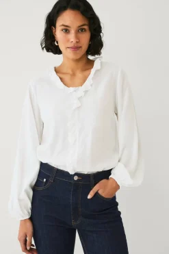 Ellos Collection Bluse med volanger