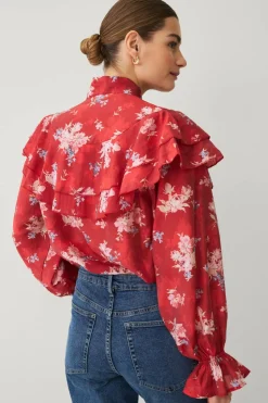 Ellos Collection Bluse med volanger