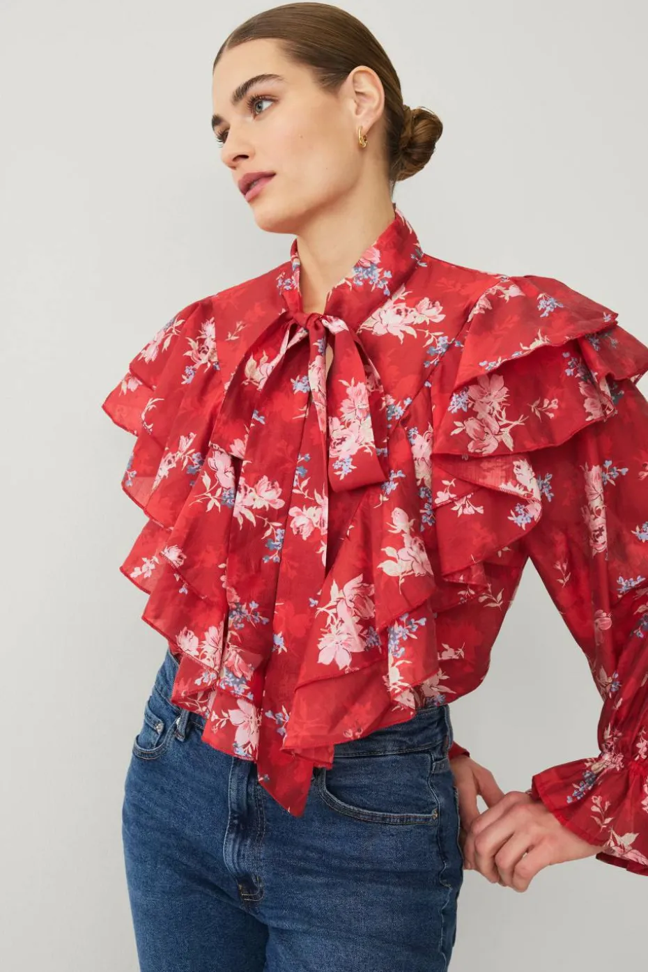 Ellos Collection Bluse med volanger