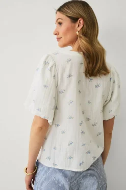 Ellos Collection Bluse med ballongermer