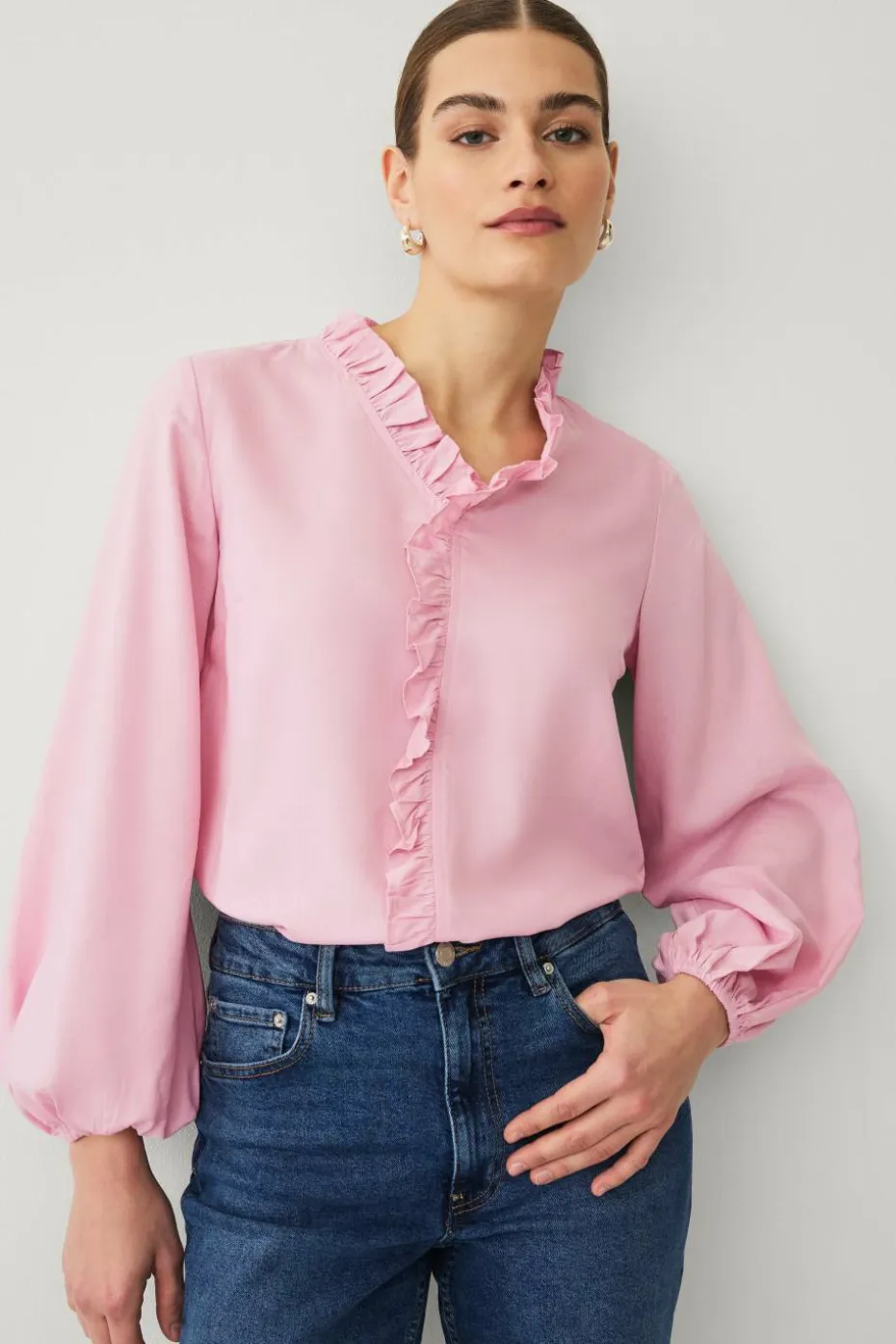 Ellos Collection Bluse med volanger