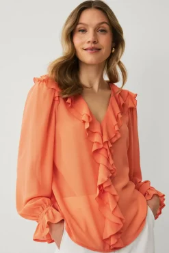 Ellos Collection Bluse med volanger