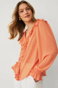 Ellos Collection Bluse med volanger