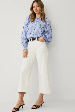 Ellos Collection Bluse med blondedetaljer