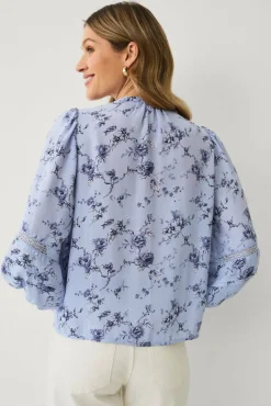Ellos Collection Bluse med blondedetaljer