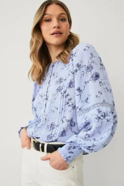 Ellos Collection Bluse med blondedetaljer