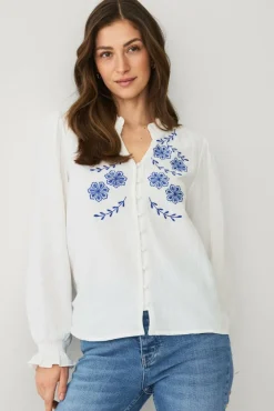 Ellos Collection Bluse med broderi