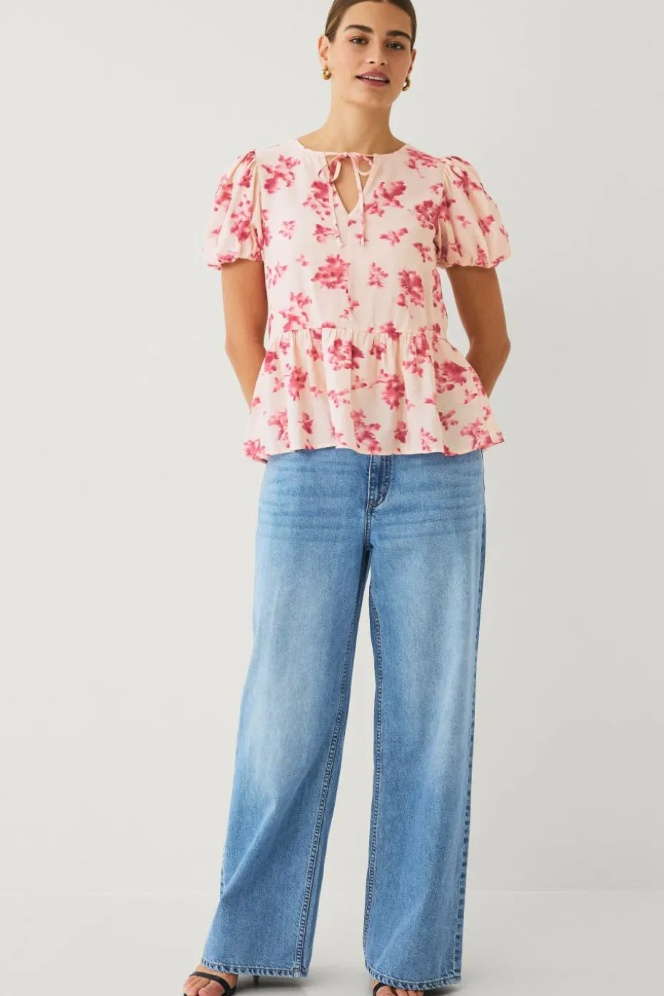 Ellos Collection Bluse med puffermer