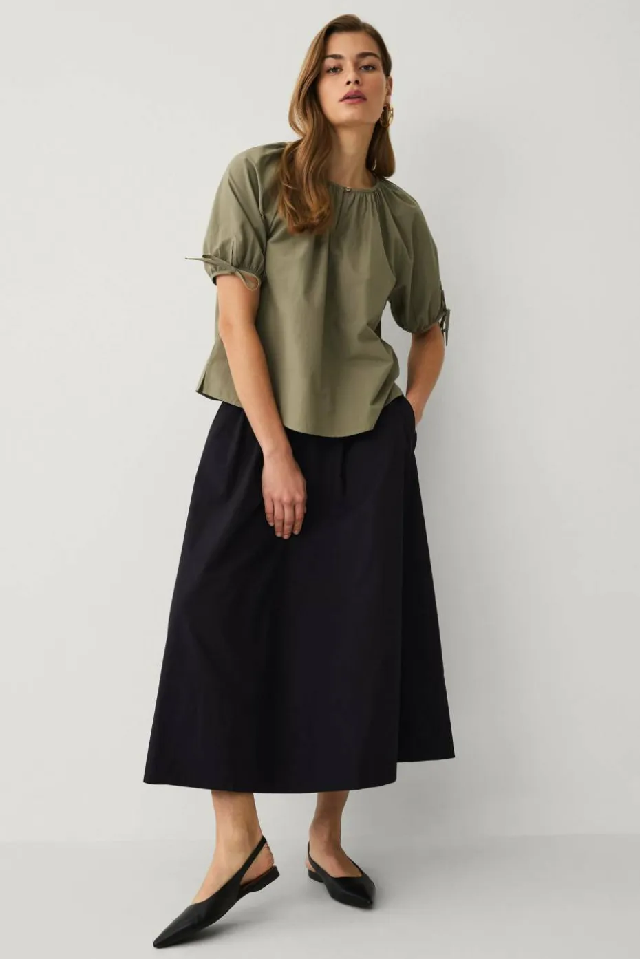 Ellos Collection Bluse med nøkkelhulsåpning