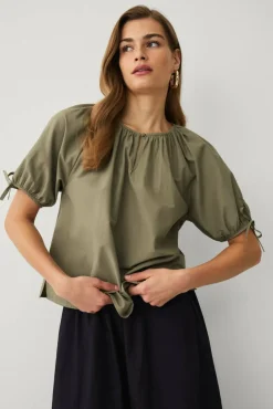 Ellos Collection Bluse med nøkkelhulsåpning
