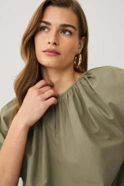 Ellos Collection Bluse med nøkkelhulsåpning