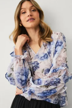 Ellos Collection Bluse med volanger